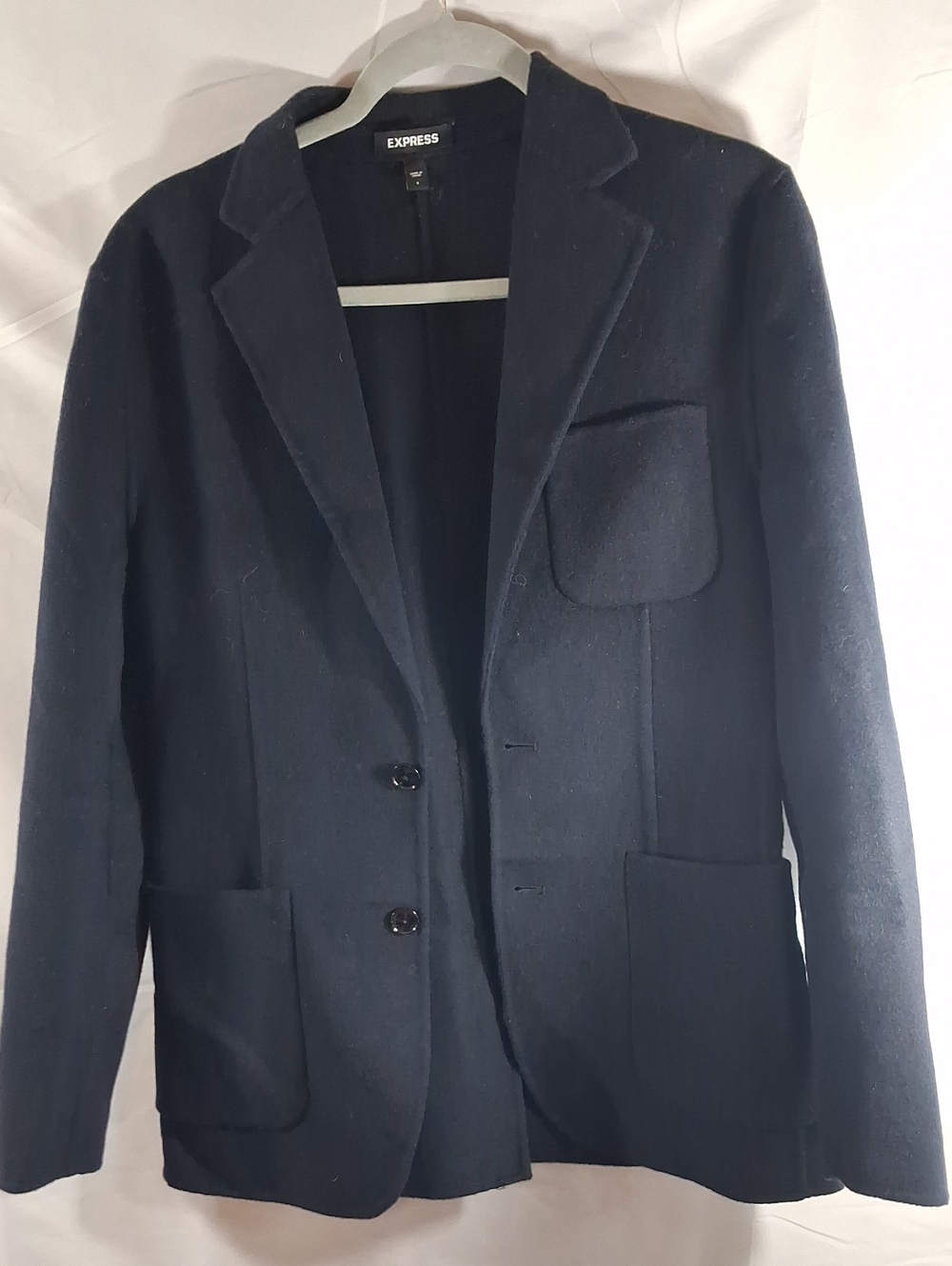 Express Men's Dark Navy Pea Coat Blazer